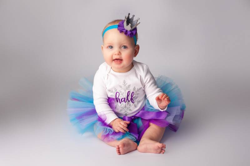 Audrey, Winter Schneeflocke Outfit Für 6 Monate, Foto Outfit, Tutu Set, Meilenstein 1/2 Bday von thePhotoPunks