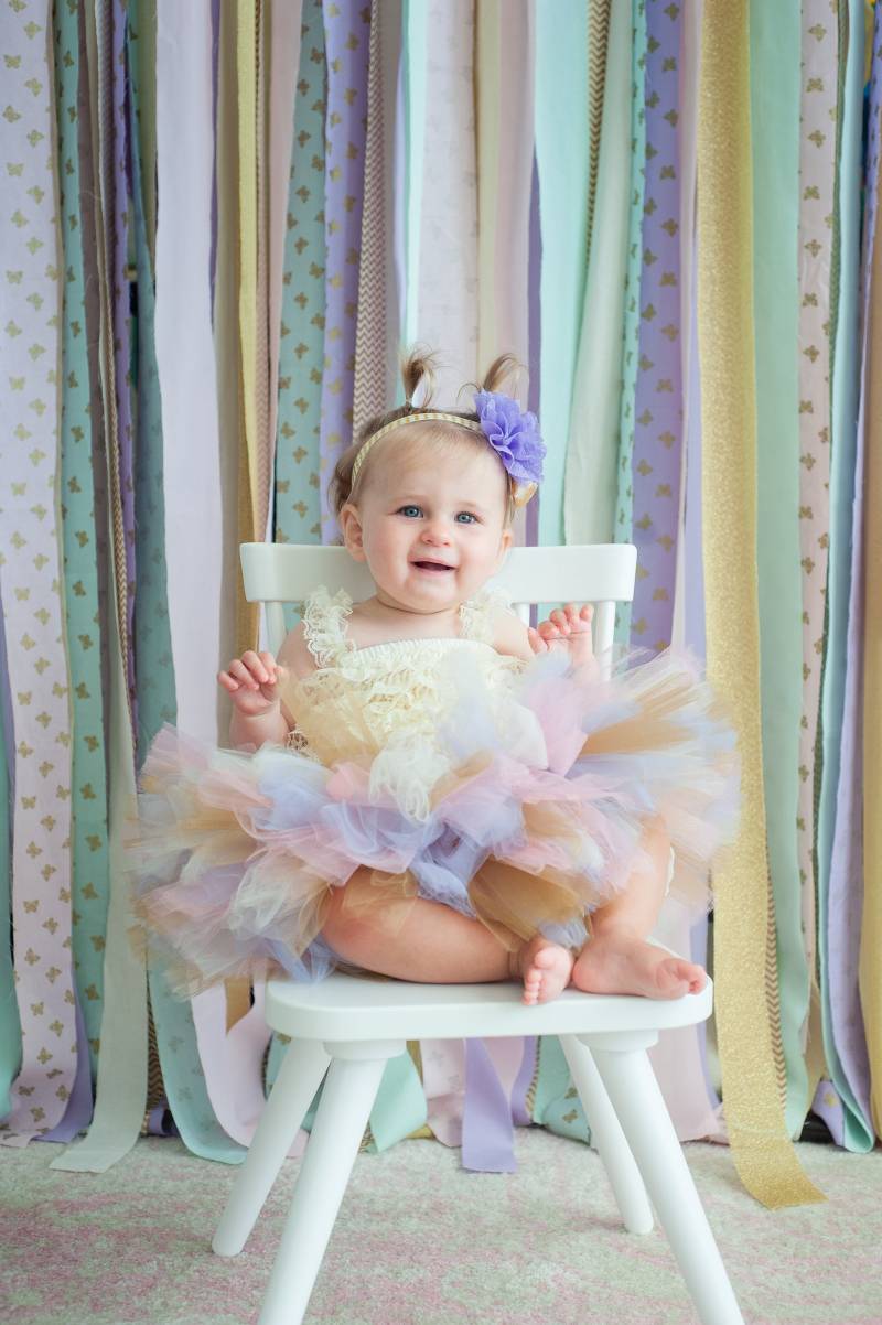 "Geburtstag Outfit Mädchen " Selah Gold" Rosa Lila Und Gold von thePhotoPunks