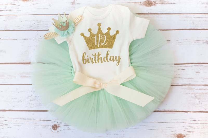 Mint Und Gold Mädchen Geburtstags Outfit "Sadie" von thePhotoPunks
