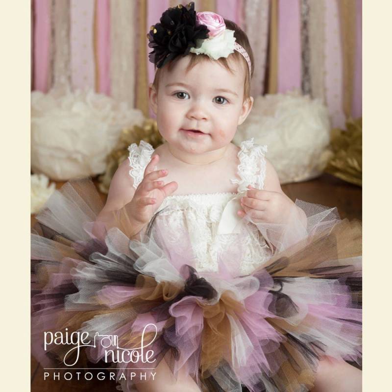 Rosa Schwarz Gold Mädchen Geburtstag Torte Smashoutfit "Zakaiya' von thePhotoPunks