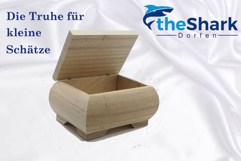 Truhe, Schatzkiste, Zahnbox, Geschenkbox Aus Unbehandeltem Holz, Mit Lasergravur Nach Wunsch Auf Dem Deckel Truhe, Schatzkiste, Zahnbox, Geschenkbox Aus Unbehandeltem Holz, Mit Lasergravur Nach Wunsch Auf Dem Deckel von theSharkDesign