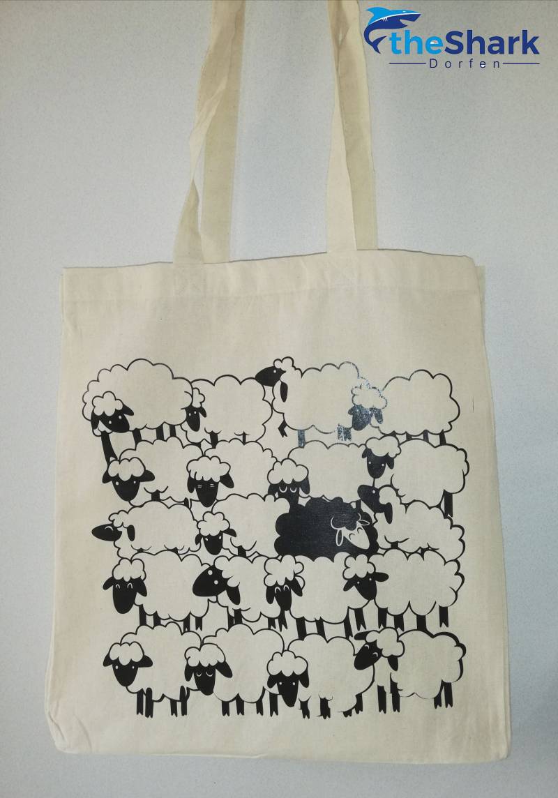 stofftasche Bedruckt, Individualisierung Nach Wunsch, Shoppingbag, Einzigartige Einkaufstasche Und Geschenk von theSharkDesign