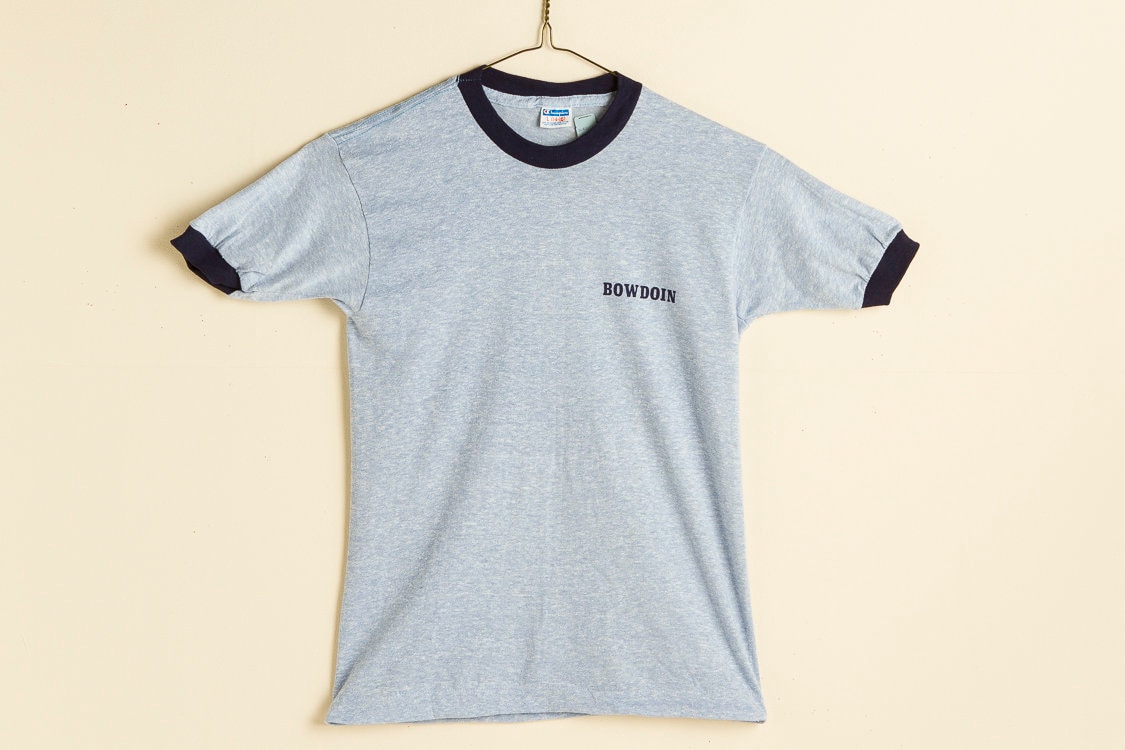 Bowdoin College Ringer T-Shirt 70Er | Vintage Champion Blue Bar Nie Getragen Bowdoin College Ringer T-Shirt 70Er | Vintage Champion Blue Bar Nie Getragen von theTRUNKvintage