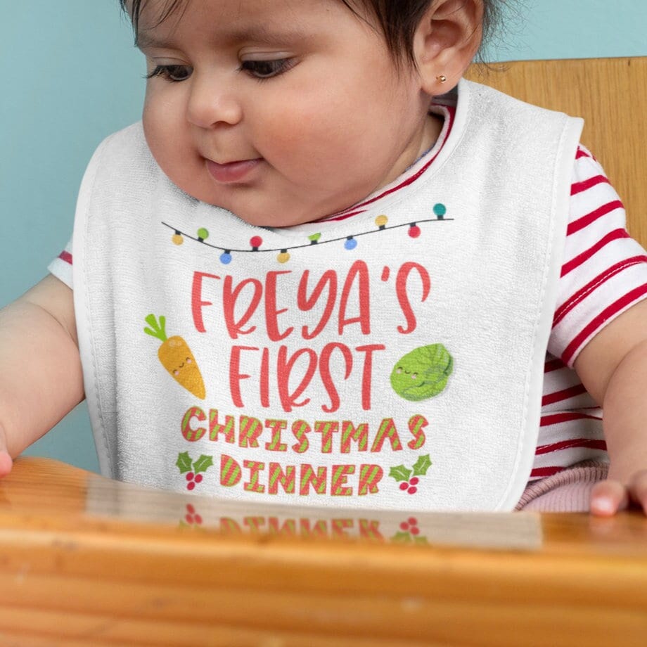 Erstlings Weihnachtsessen Lätzchen Babys Erste Xmas Geschenk 1. Weihnachtsgeschenk Neugeborene Baby Weihnachten von theTbird