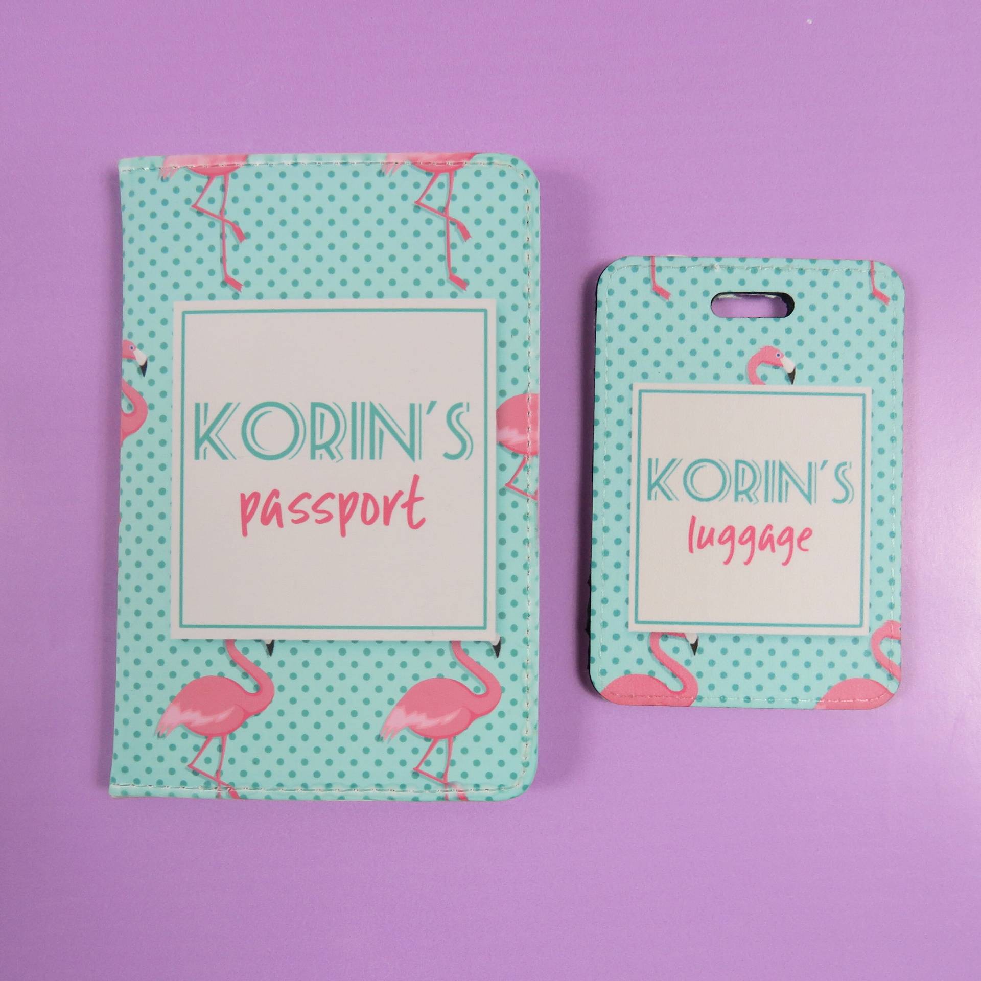 Flamingo Personalisierte Passhülle Und Gepäckanhänger Set Reise Geschenkidee Custom Passport Holder World Flamingo Personalisierte Passhülle Und Gepäckanhänger Set Reise Geschenkidee Custom Passport Holder World von theTbird