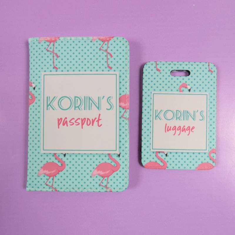 Flamingo Personalisierte Passhülle Und Gepäckanhänger Set Reise Geschenkidee Custom Passport Holder World Flamingo Personalisierte Passhülle Und Gepäckanhänger Set Reise Geschenkidee Custom Passport Holder World von theTbird