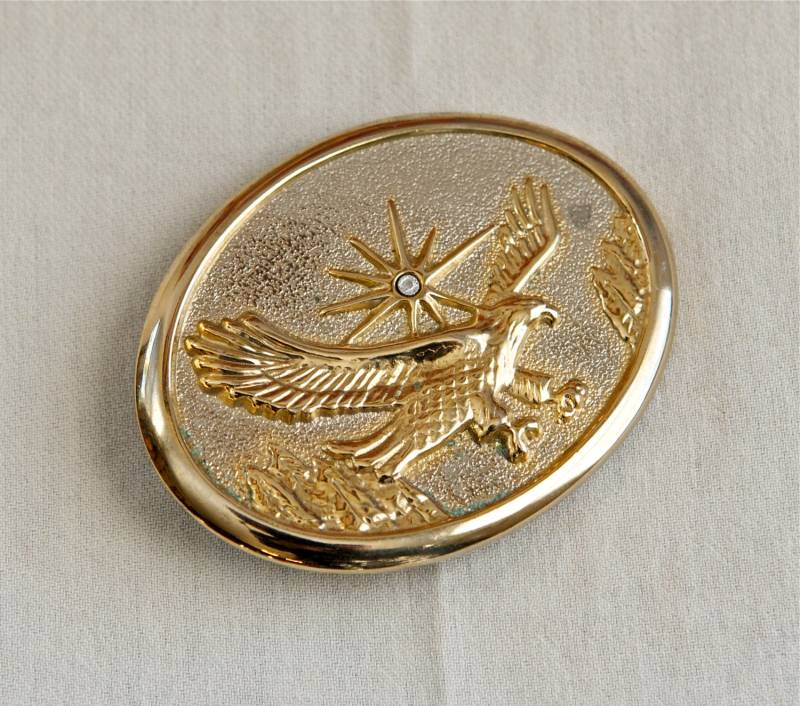 Vintage Adler Gürtelschnalle...silberne Und Goldene Fliegende Gürtelschnalle von theVINTAGEporter