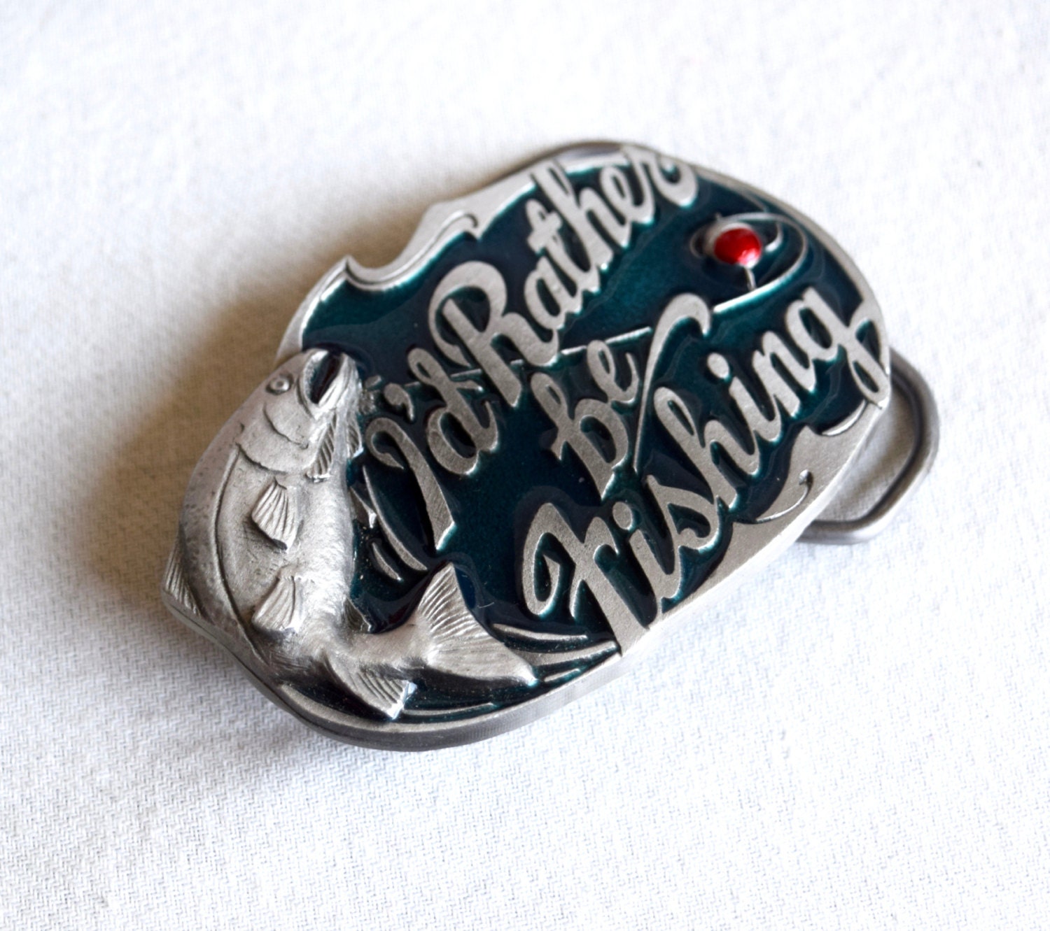 Vintage Angler Gürtelschnalle...ich Bin Lieber Angelschnalle...bass Anglerschnalle...in Ovp...nib...1994 von theVINTAGEporter