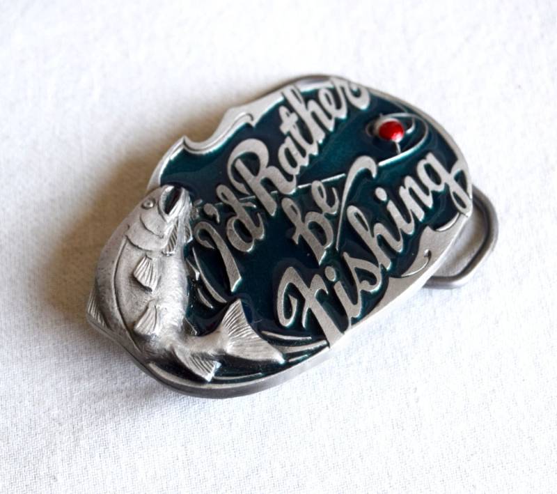 Vintage Angler Gürtelschnalle...ich Bin Lieber Angelschnalle...bass Anglerschnalle...in Ovp...nib...1994 von theVINTAGEporter