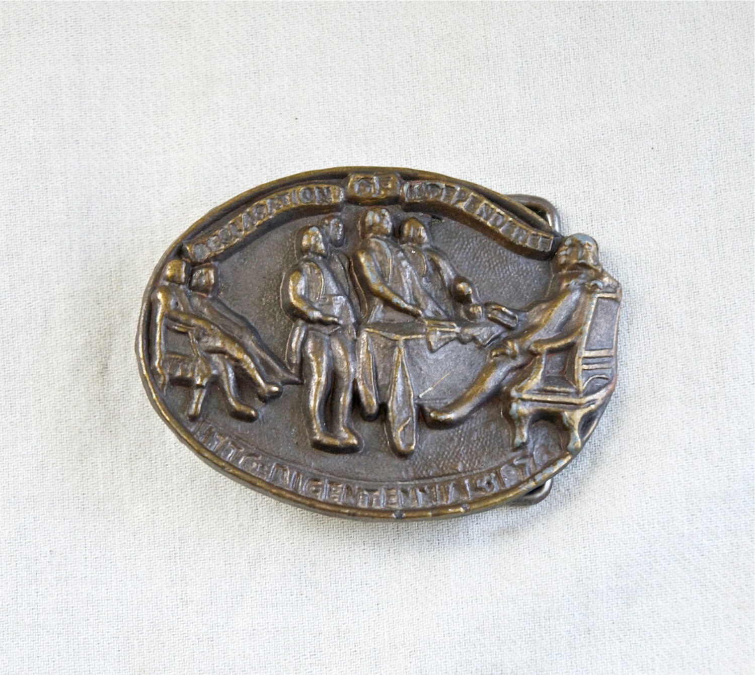 Vintage Bicentennial Gürtelschnalle ... 1976 Unabhängigkeitserklärung von theVINTAGEporter