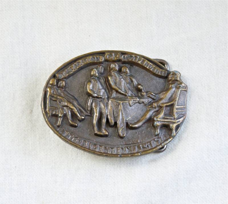 Vintage Bicentennial Gürtelschnalle ... 1976 Unabhängigkeitserklärung von theVINTAGEporter