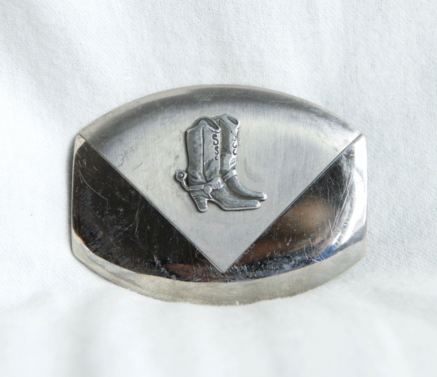 Vintage Neusilber Gürtelschnalle...stiefelschnalle von theVINTAGEporter