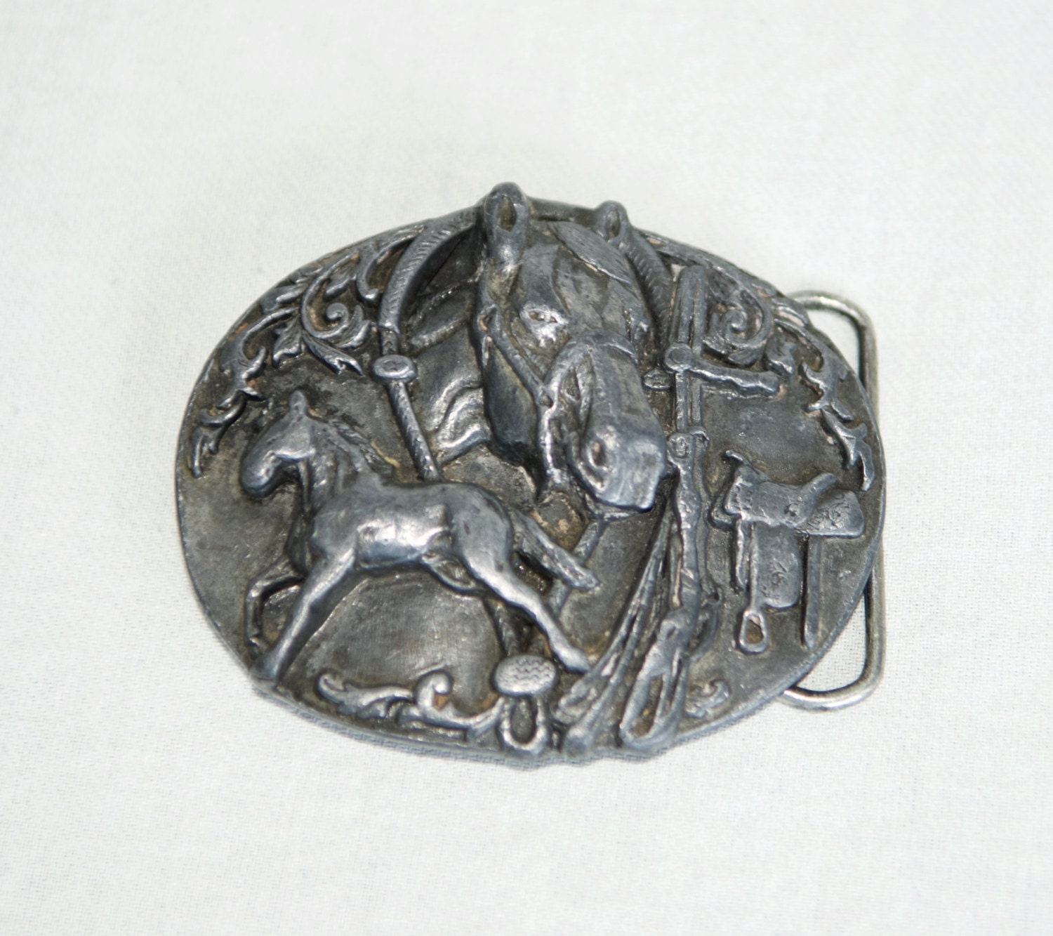 Vintage Pferd Gürtelschnalle ... Und Volle Schnalle 1988 Siskiyou von theVINTAGEporter