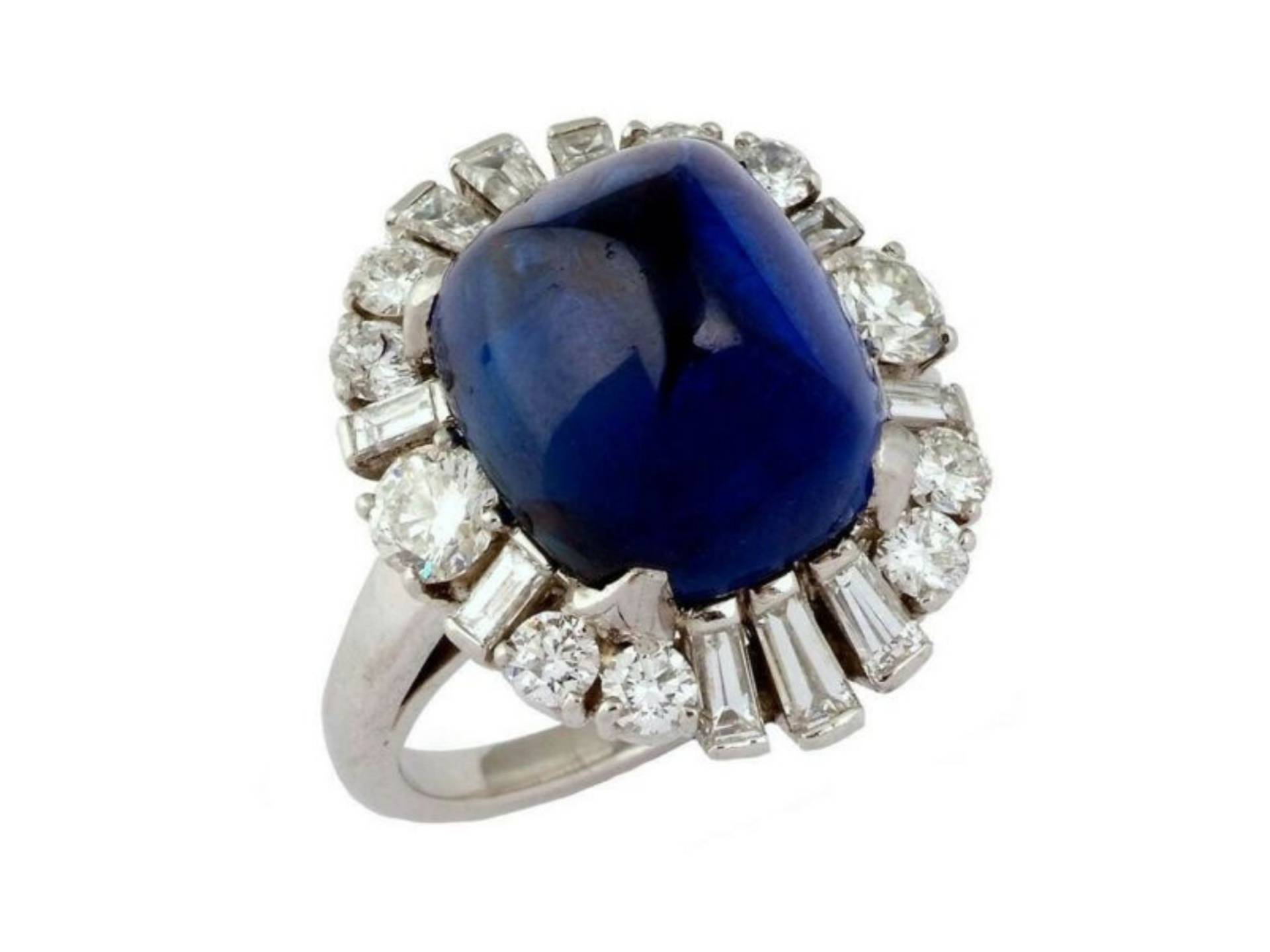 Blauer Zuckerhut Ballerina Cocktail Saphir Ring 925 Sterling Silber Cz Elizabeth Taylor Inspiriert Handgemachten Schmuck | Adastra von theadastrajewelry