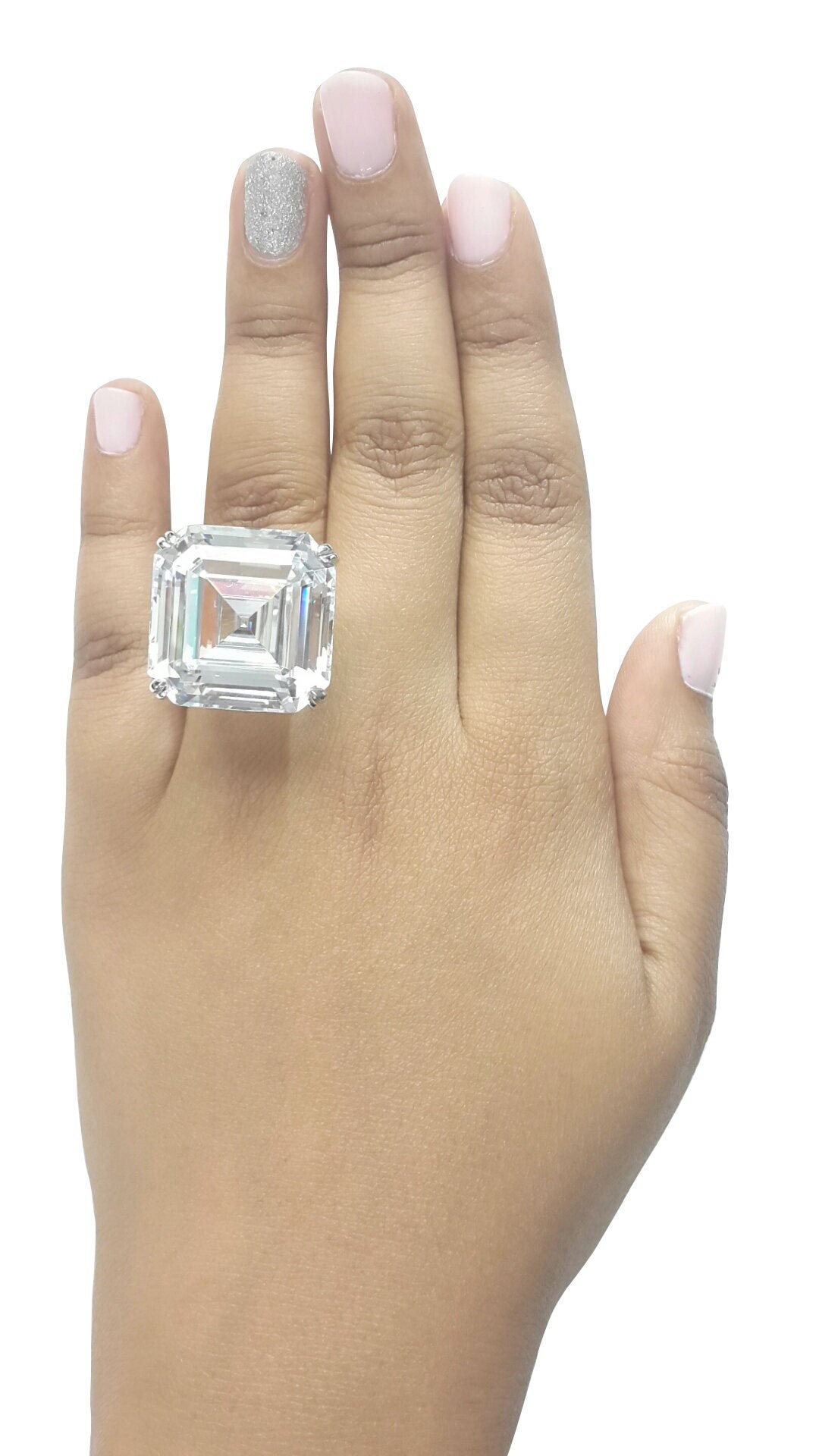 Statement Ring 50Ct Asscher Cut Riesiger Solitär Für Frauen 925 Sterling Silber Feine Handgefertigte Cz Party Wear Schmuck Adastra Jewelry von theadastrajewelry