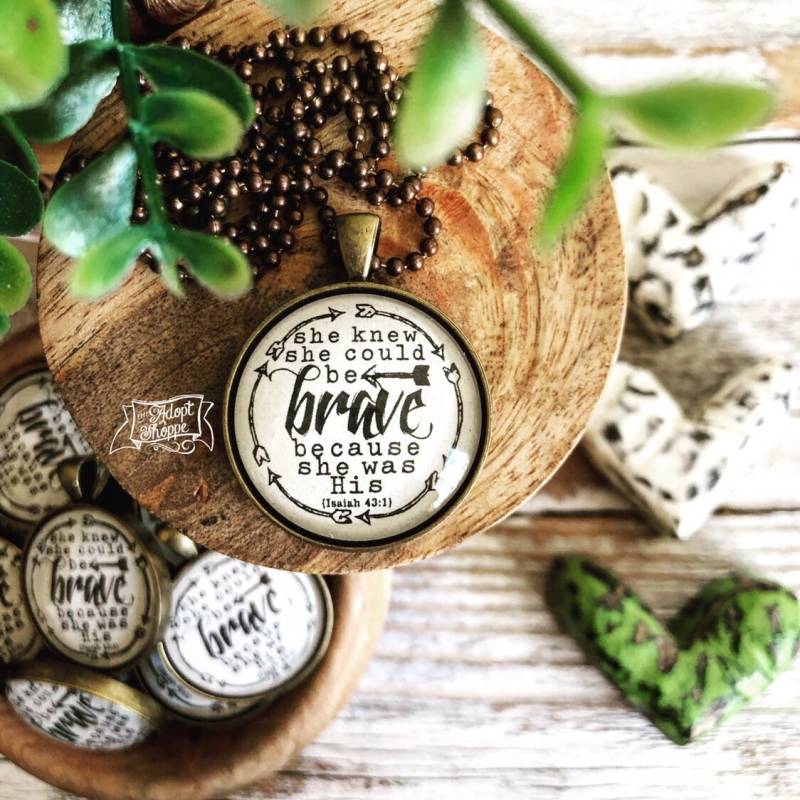 Sie Wusste, Dass Sie Mutig Sein Konnte, Weil Seine | Jesaja 43 1 Halskette War Sie Wusste, Dass Sie Mutig Sein Konnte, Weil Seine | Jesaja 43 1 Halskette War von theadoptshoppe