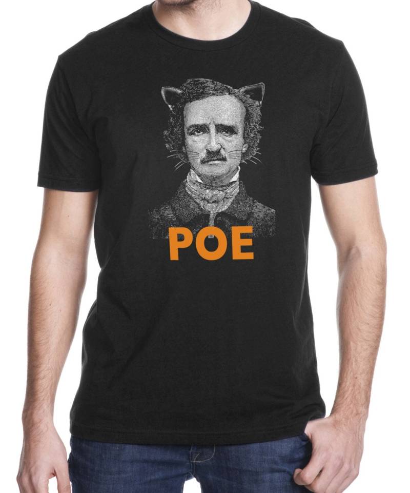 Edgar Allan Miau T-Shirt Katze & Poe Literatur Fan Geschenk von theantianti