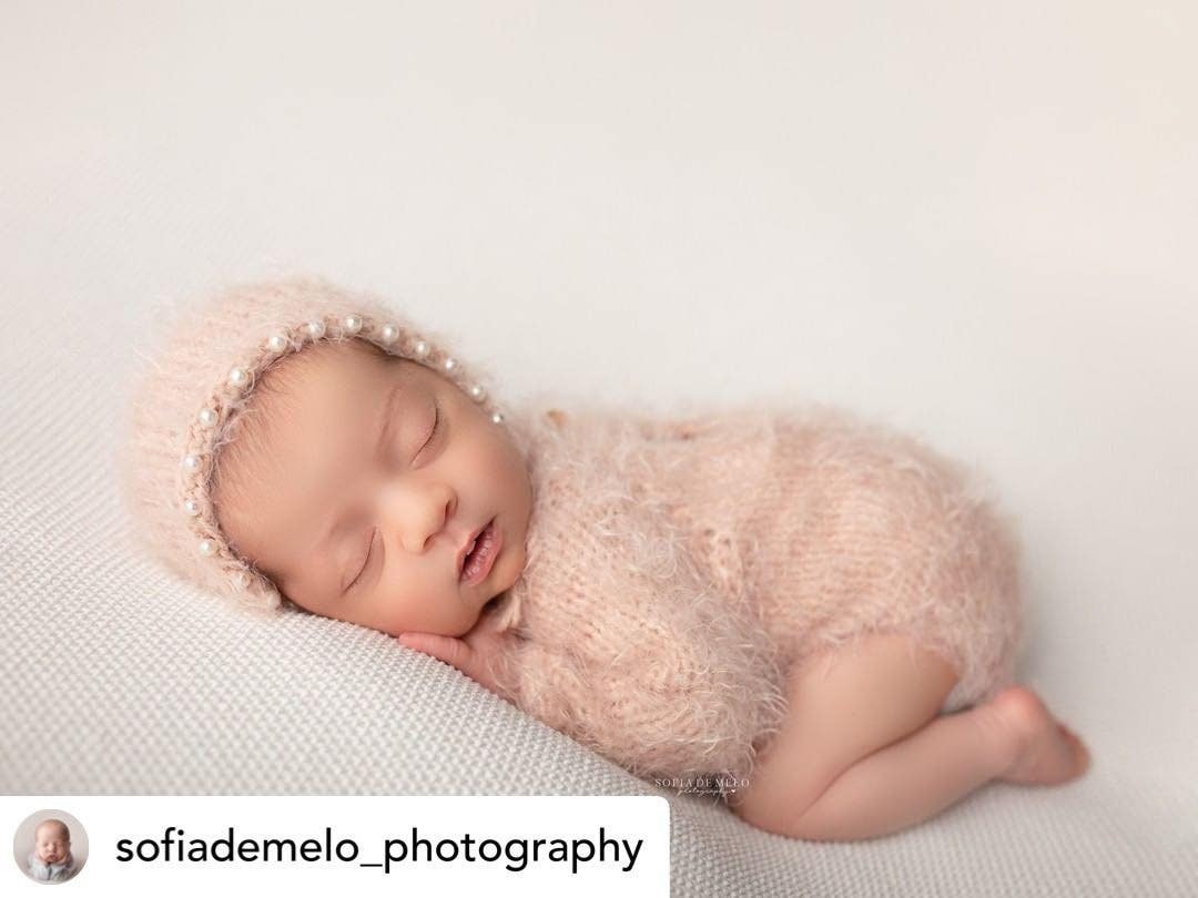 Neugeborenen-Foto-Outfit, Neugeborenen-strampler-Set, Neugeborenen-Fotografie-Set, Neugeborenen-Mädchen-strampler, Baby-Foto-Mützen-Set von thebestphotoprops