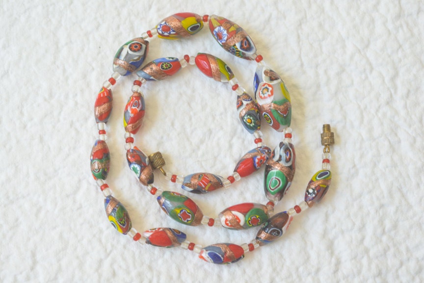 Vintage Handbemalte Glasperlenkette von thebestvintage