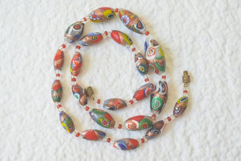 Vintage Handbemalte Glasperlenkette von thebestvintage