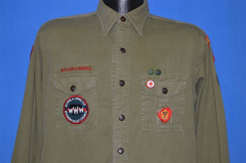 40Er Jahre Pfadfinder Wechselknopf Uniform Hemd Large von thecaptainsvintage