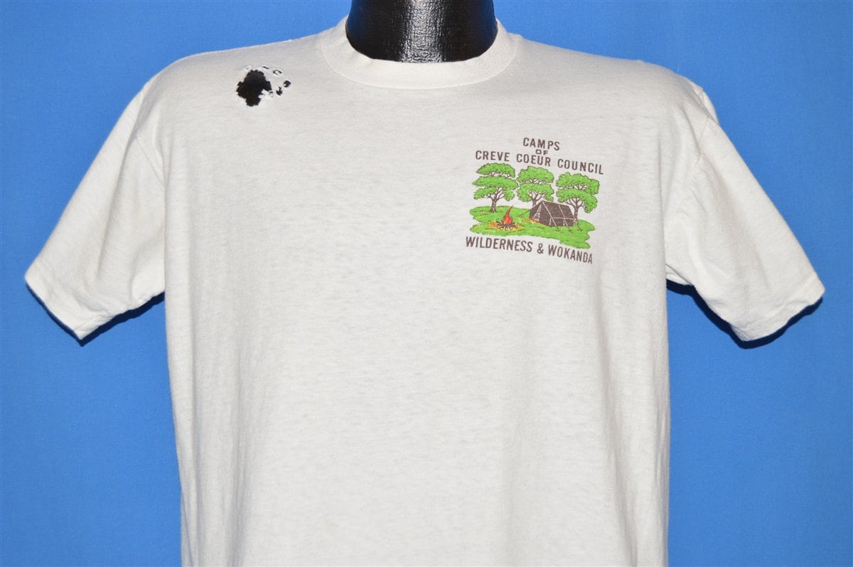 50Er Jahre Pfadfinder Camp Creve Coeur Rat T-Shirt Large 50Er Jahre Pfadfinder Camp Creve Coeur Rat T-Shirt Large von thecaptainsvintage