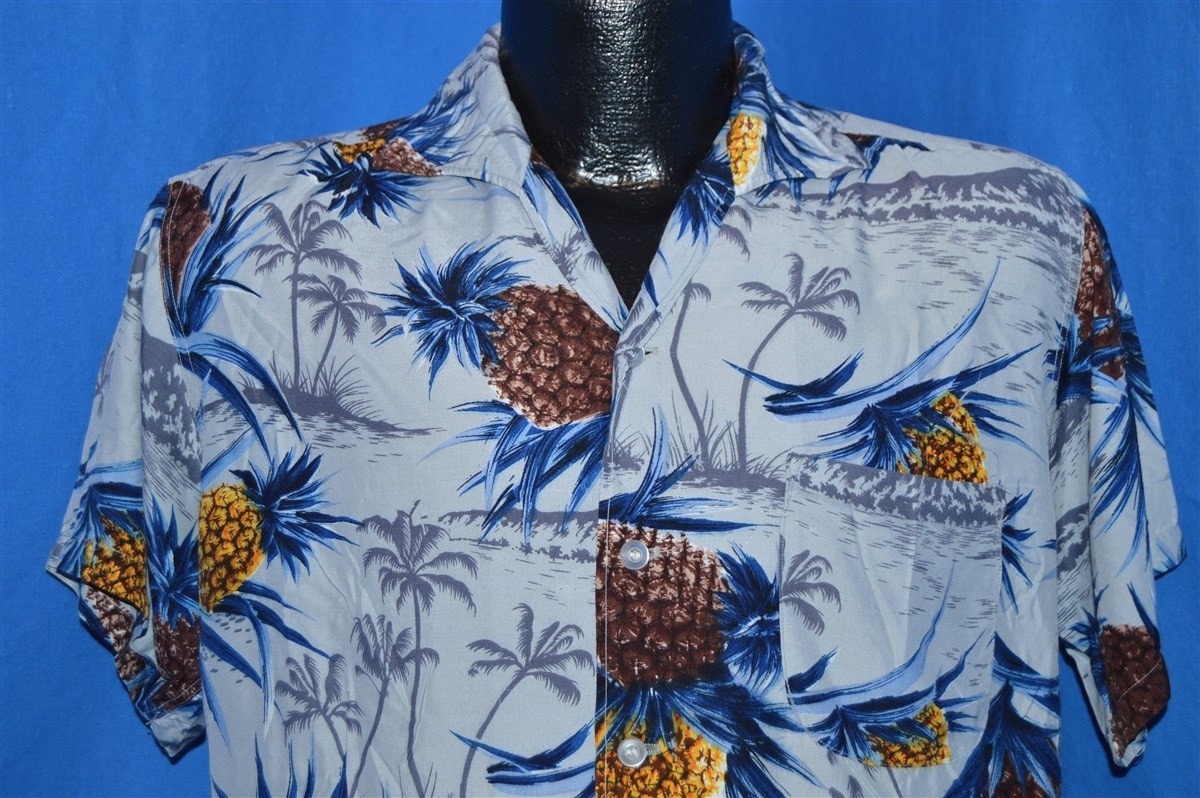 50Er Jahre Sears Ananas Rayon Aloha Hawaii Hemd Medium 50Er Jahre Sears Ananas Rayon Aloha Hawaii Hemd Medium von thecaptainsvintage
