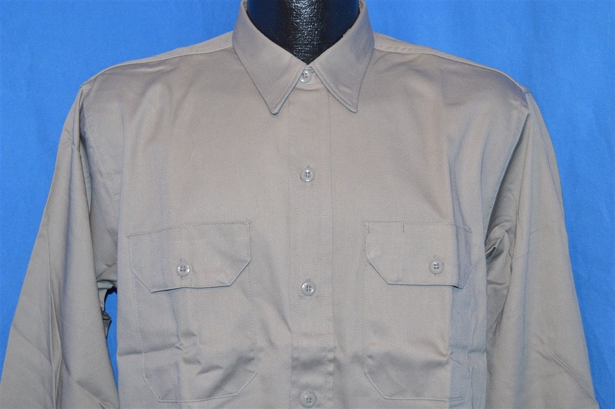 50S Dee Cee Graues Deadstock Arbeitshemd Large 50S Dee Cee Graues Deadstock Arbeitshemd Large von thecaptainsvintage