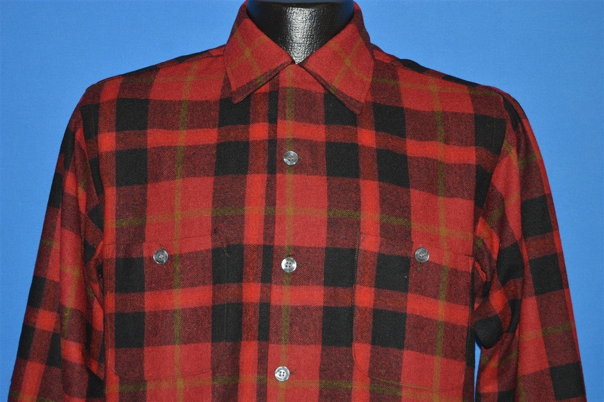 60Er Jahre Sears Kariertes Button Down Wollhemd Klein 60Er Jahre Sears Kariertes Button Down Wollhemd Klein von thecaptainsvintage
