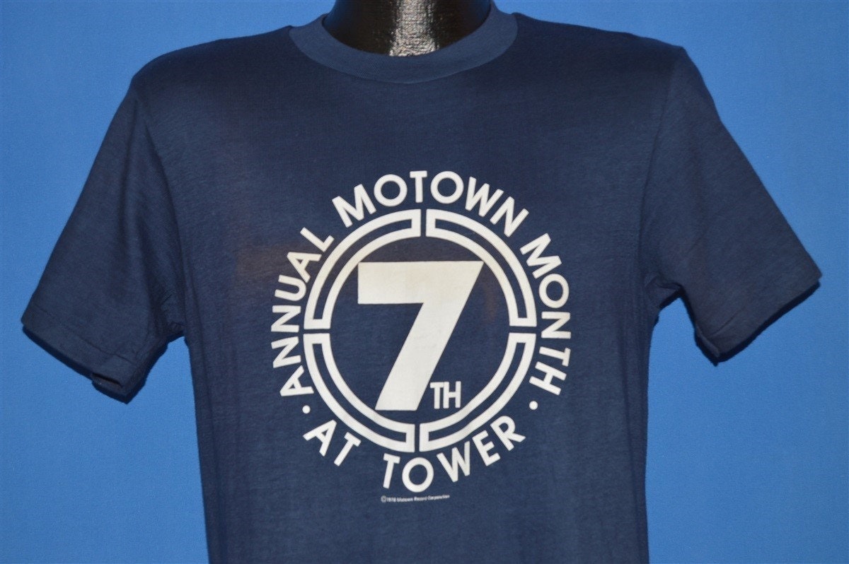 70Er Jahre 7Th Ordentliche Motown Month Tower Cords T-Shirt Medium 70Er Jahre 7Th Ordentliche Motown Month Tower Cords T-Shirt Medium von thecaptainsvintage
