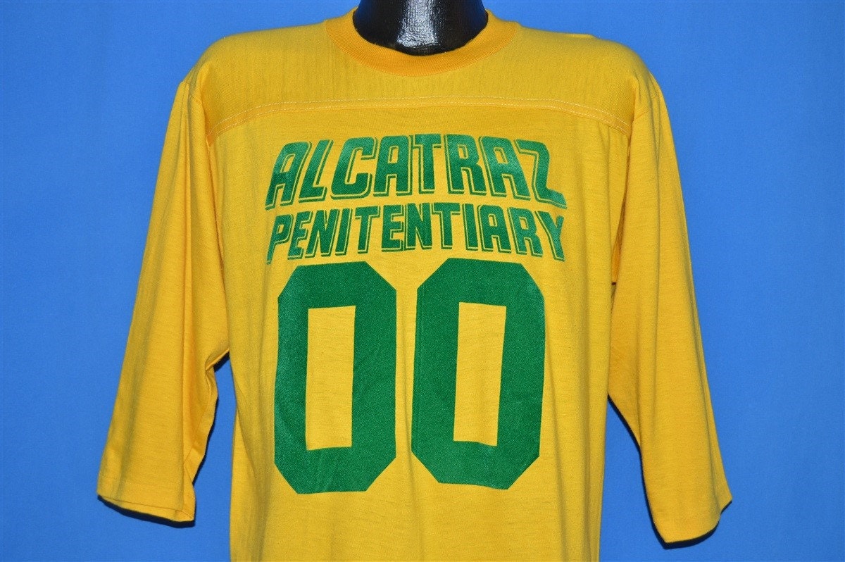 70Er Jahre Alcatraz Penitentiary 00 Deadstock Jersey T-Shirt Large von thecaptainsvintage