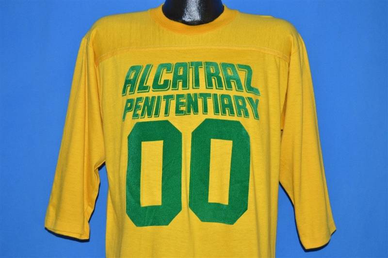 70Er Jahre Alcatraz Penitentiary 00 Deadstock Jersey T-Shirt Large von thecaptainsvintage