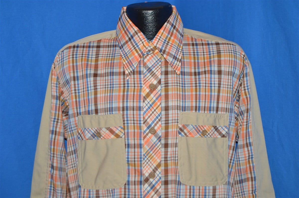 70Er Jahre David Martin Orange Braun Kariertes Deadstock Hemd Large 70Er Jahre David Martin Orange Braun Kariertes Deadstock Hemd Large von thecaptainsvintage