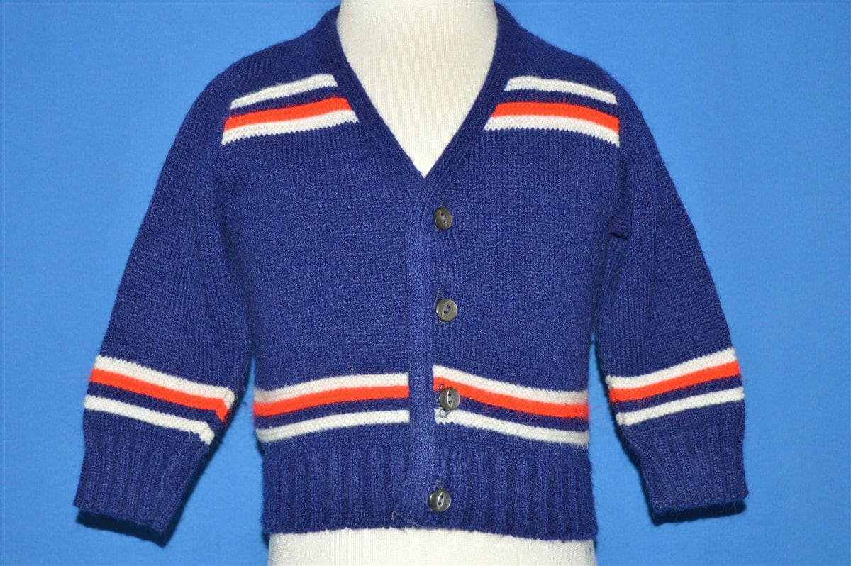 70Er Jahre Gestreifte Baby Strickjacke 18-24 Monate 70Er Jahre Gestreifte Baby Strickjacke 18-24 Monate von thecaptainsvintage