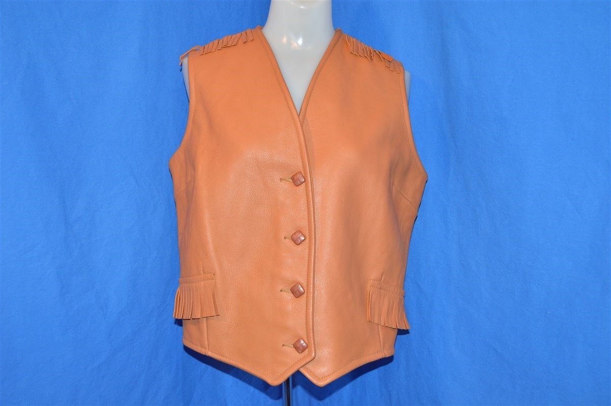 70Er Jahre Kunstleder Fransen Weste Damen Medium 70Er Jahre Kunstleder Fransen Weste Damen Medium von thecaptainsvintage