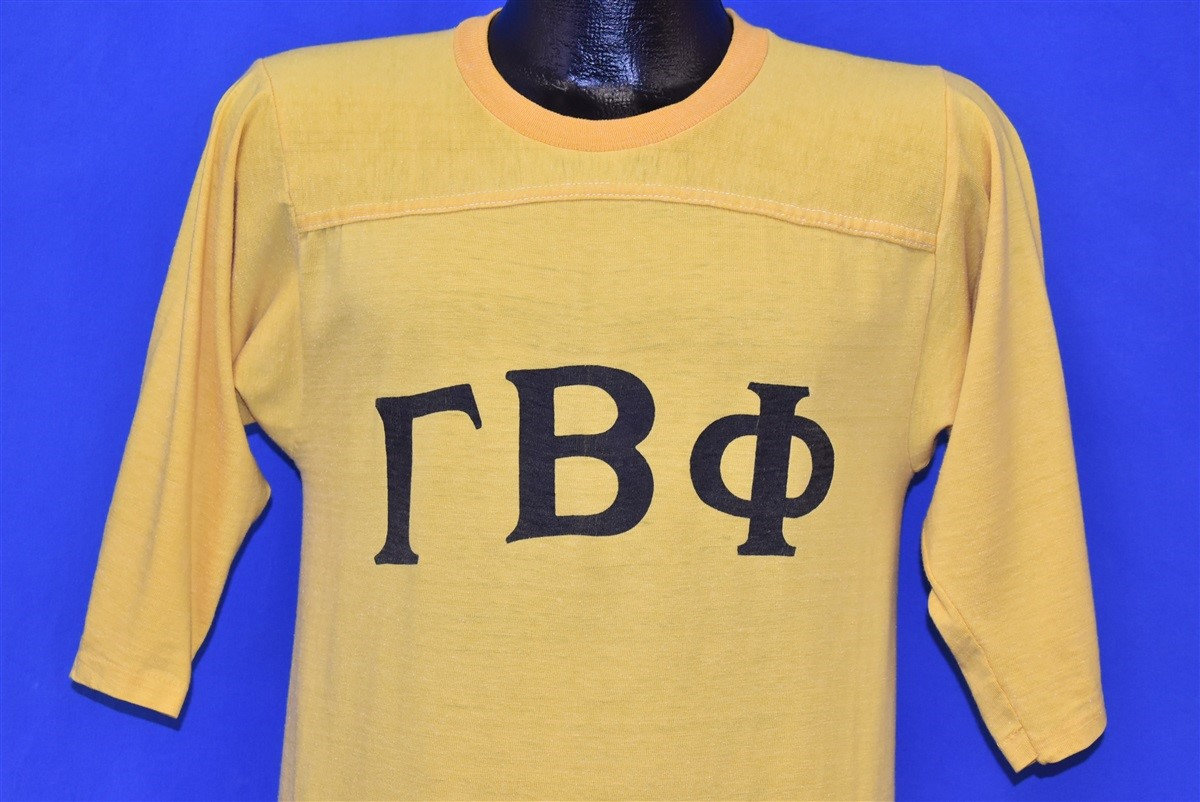 70Er Jahre Phi Bruderschaft Jersey T-Shirt Small von thecaptainsvintage