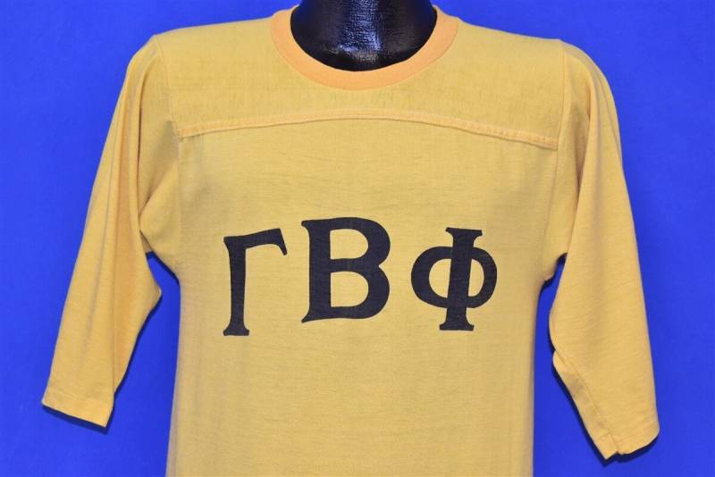 70Er Jahre Phi Bruderschaft Jersey T-Shirt Small von thecaptainsvintage