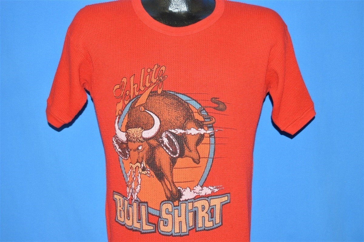 70Er Jahre Schlitz Bull Shirt Cartoon Beer T-Shirt Medium 70Er Jahre Schlitz Bull Shirt Cartoon Beer T-Shirt Medium von thecaptainsvintage