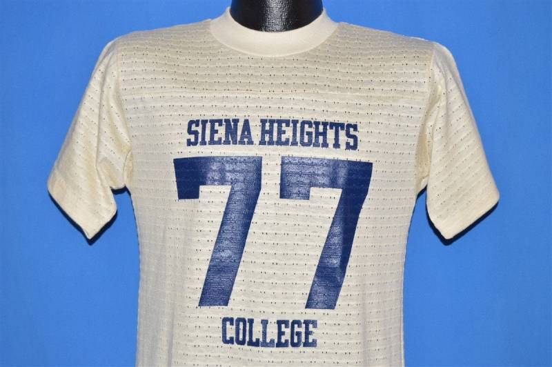 70Er Jahre Siena Höhen College 1977 Mesh T-Shirt Small von thecaptainsvintage