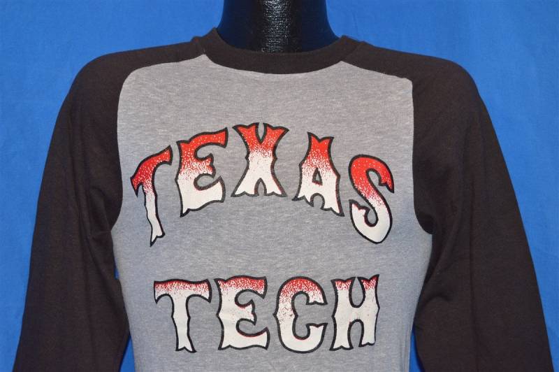 70S Texas Tech Red Raiders Champion Schwarz Grau 3/4 Arm Jersey Ringer T-Shirt Extra Small 70S Texas Tech Red Raiders Champion Schwarz Grau 3/4 Arm Jersey Ringer T-Shirt Extra Small von thecaptainsvintage