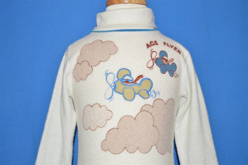 80Er Jahre Ace Flyer Flugzeug Baby Rollkragen Shirt 12-18 Monate von thecaptainsvintage