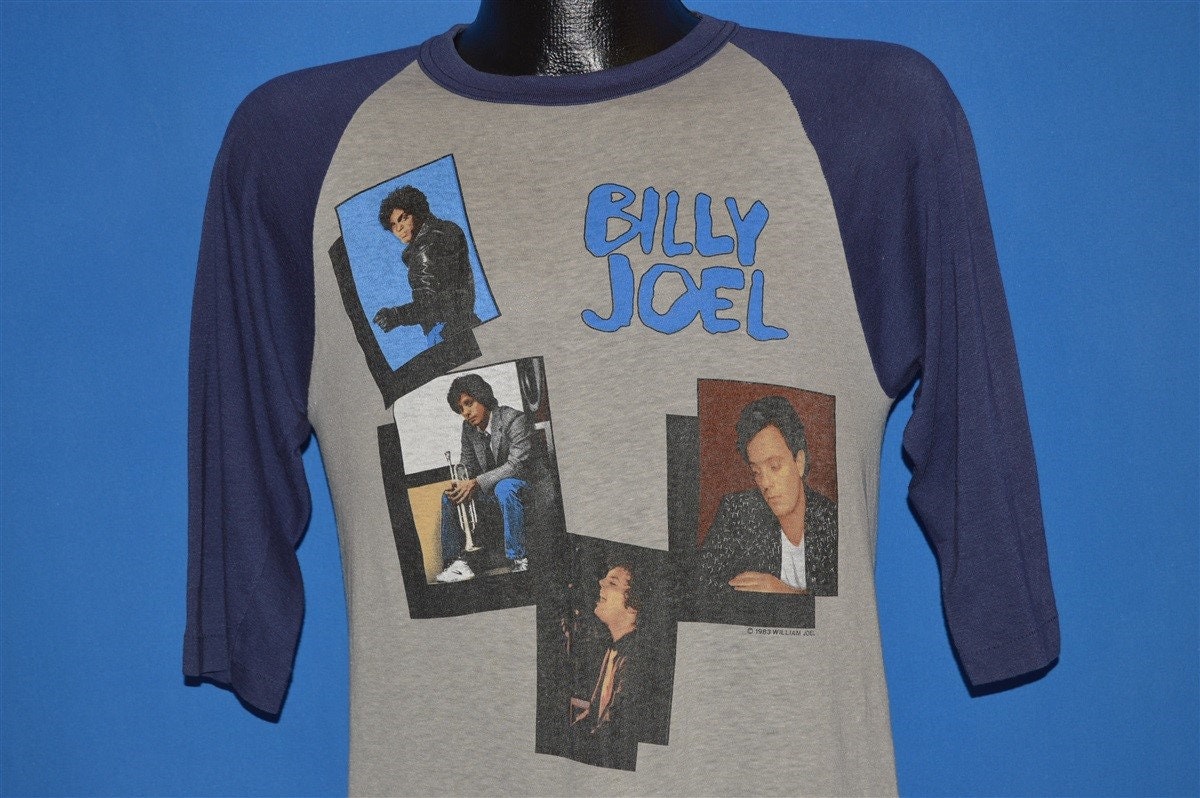 80Er Jahre Billy Joel Vom Klaviermann Zum Unschuldigen Mann-T-Shirt Small von thecaptainsvintage