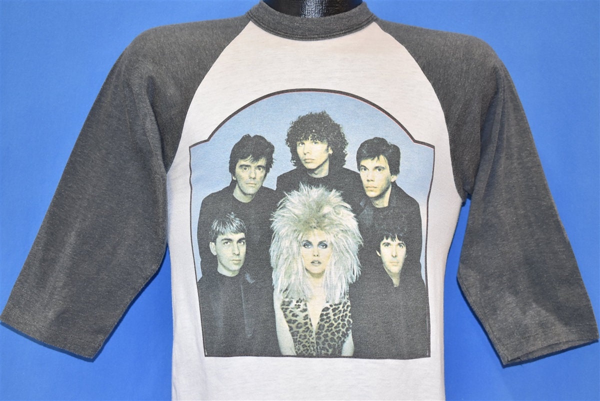 80Er Jahre Blondie 1982 Tracks Across America Tour New Wave Rock T-Shirt Klein von thecaptainsvintage