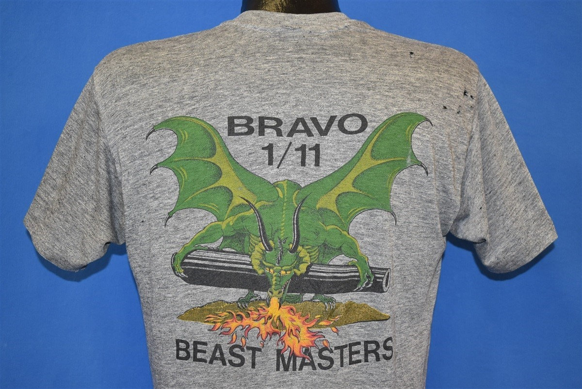 80Er Jahre Bravo 1/11 Beast Masters Distressed T-Shirt Medium von thecaptainsvintage