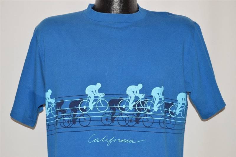 80Er Jahre California Biking Wrap Rund T-Shirt Large von thecaptainsvintage