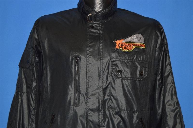 80Er Jahre Competition Cams Schwarze Rennfahrerjacke Medium 80Er Jahre Competition Cams Schwarze Rennfahrerjacke Medium von thecaptainsvintage