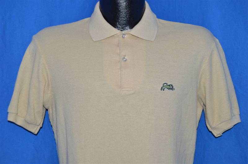 80Er Jahre Garan Beige Poloshirt Medium von thecaptainsvintage