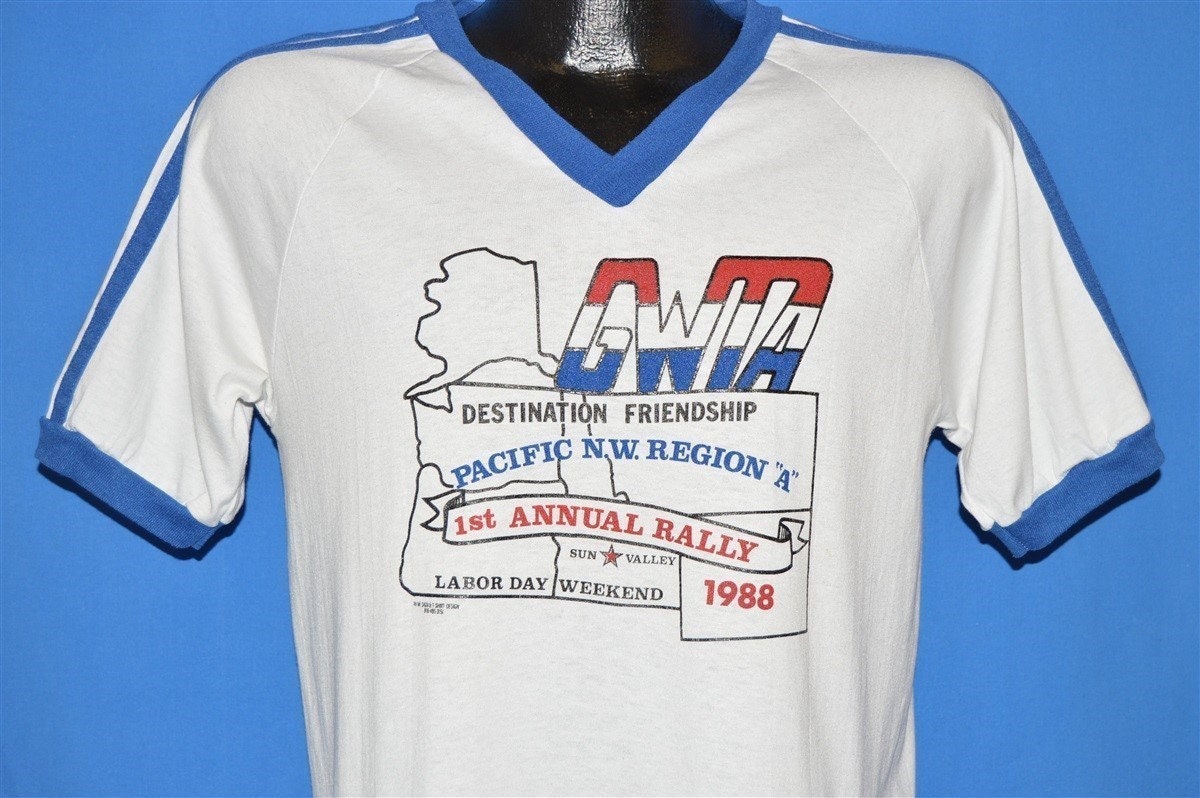 80Er Jahre Gold Wing Twta 1988 Motorrad Kundgebung T-Shirt Medium 80Er Jahre Gold Wing Twta 1988 Motorrad Kundgebung T-Shirt Medium von thecaptainsvintage