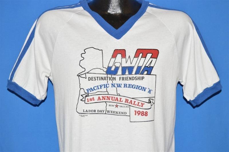 80Er Jahre Gold Wing Twta 1988 Motorrad Kundgebung T-Shirt Medium 80Er Jahre Gold Wing Twta 1988 Motorrad Kundgebung T-Shirt Medium von thecaptainsvintage