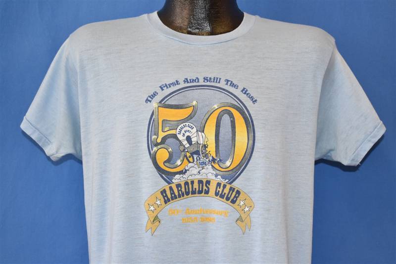 80Er Jahre Harolds Club Kasino T-Shirt Large von thecaptainsvintage